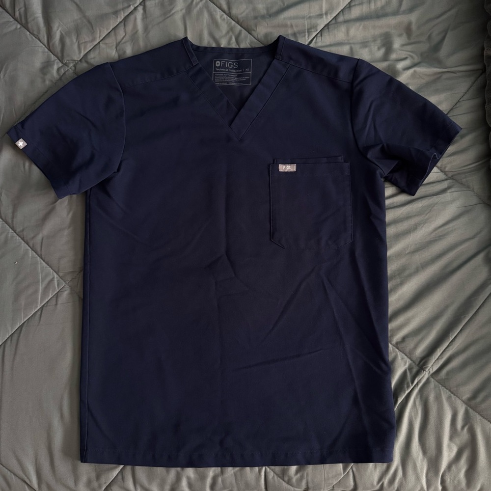 Navy Blue FIGS scrub top